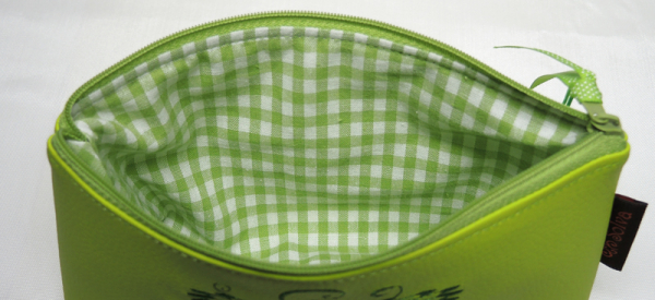 Necessaire Vögel Apfelgrün