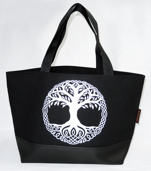 LunchBag BlackCanvas Celtic Tree