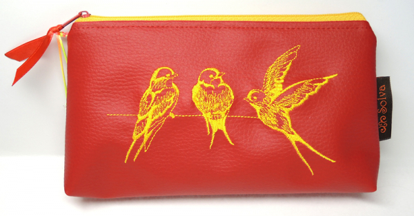 Necessaire Vögel Rot